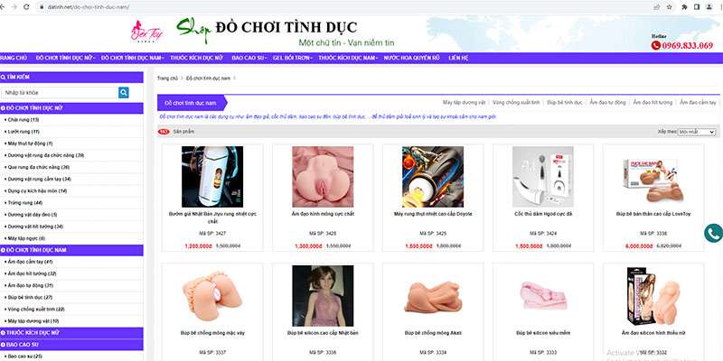 Trang web bán dụng cụ phòng the uy tín chính hãng